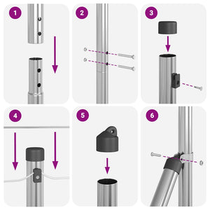 Stängselstolpe 26 pcs Grå 3,2 x 3,2 x 68,5 cm