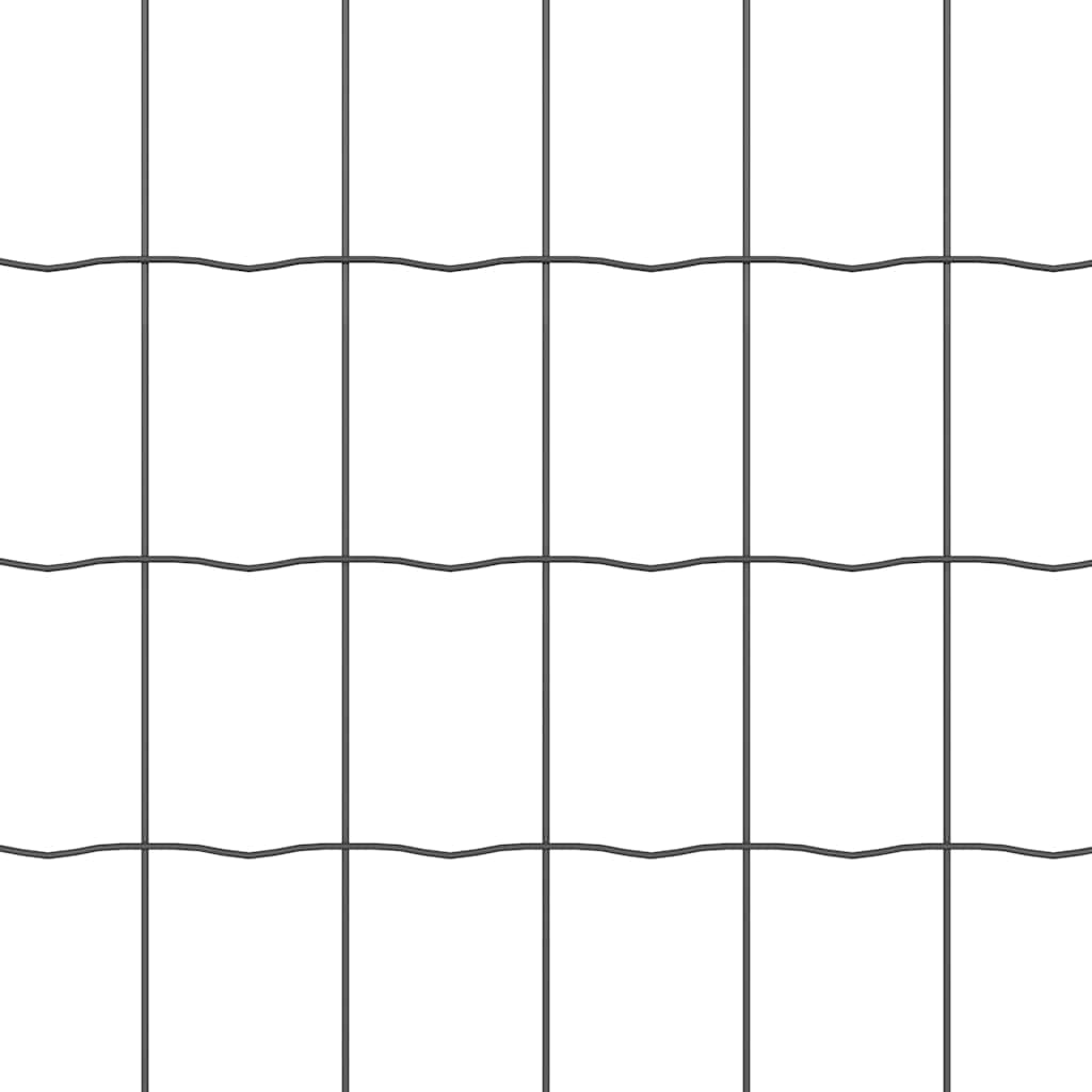 Staket med stolpar Grå 1.6 x 10 m Stål