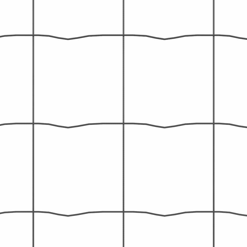 Stängsel med stolpe Grå 1,5 x 10 m Stål