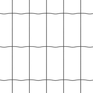 Stängsel med stolpe Grå 0,4 x 25 m Stål och PVC