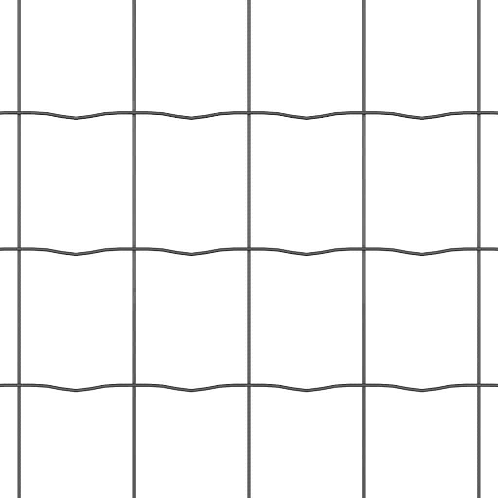 Stängsel med stolpe Grå 1,4 x 10 m Stål och PVC