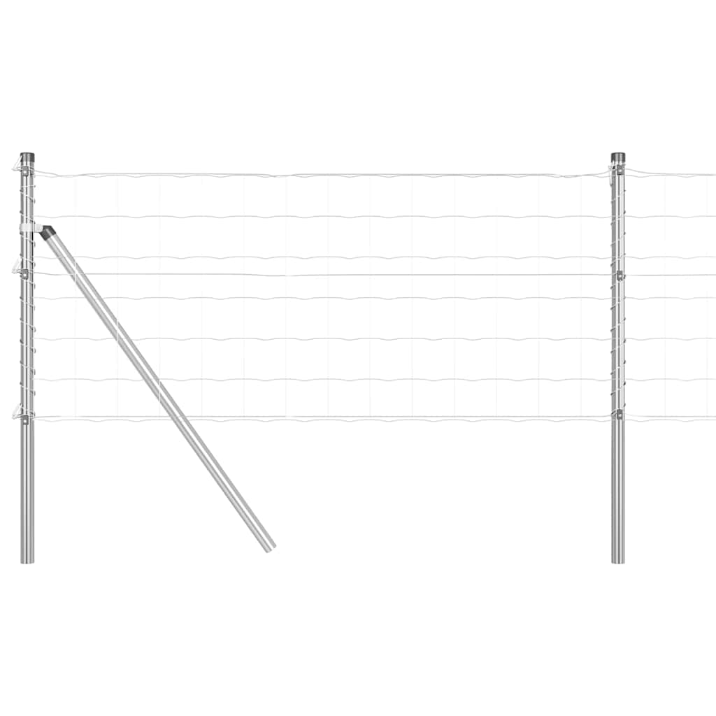Euro Stängsel Markfäste 50 x 0,4 m Galvaniserat stål Silver