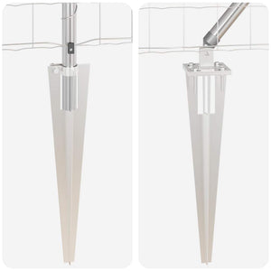 Stängsel med stolpe Silver 0,8 x 10 m Stål