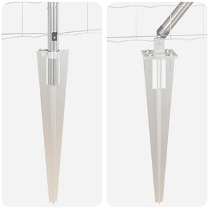 Stängsel med stolpe Silver 0,4 x 25 m Stål