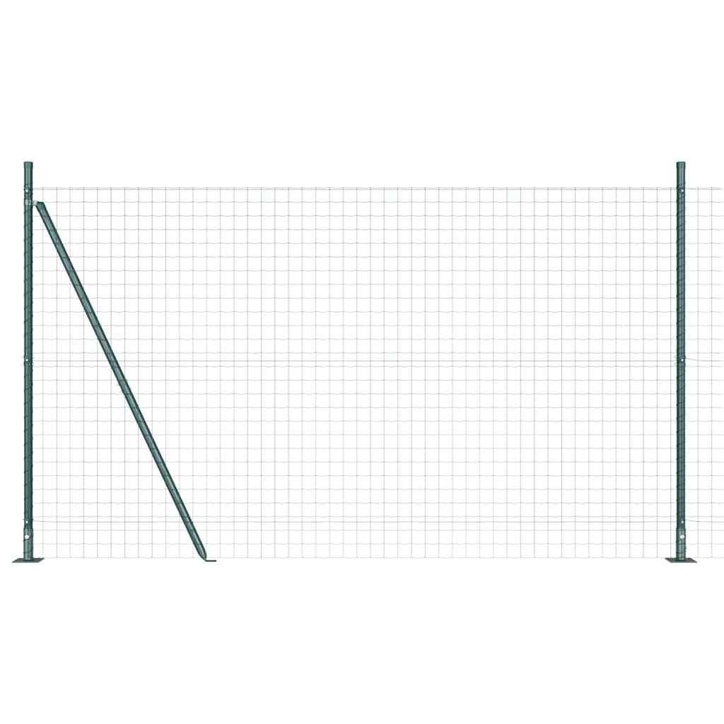 Stängsel med stolpe Grön 1,2 x 25 m Stål och PVC