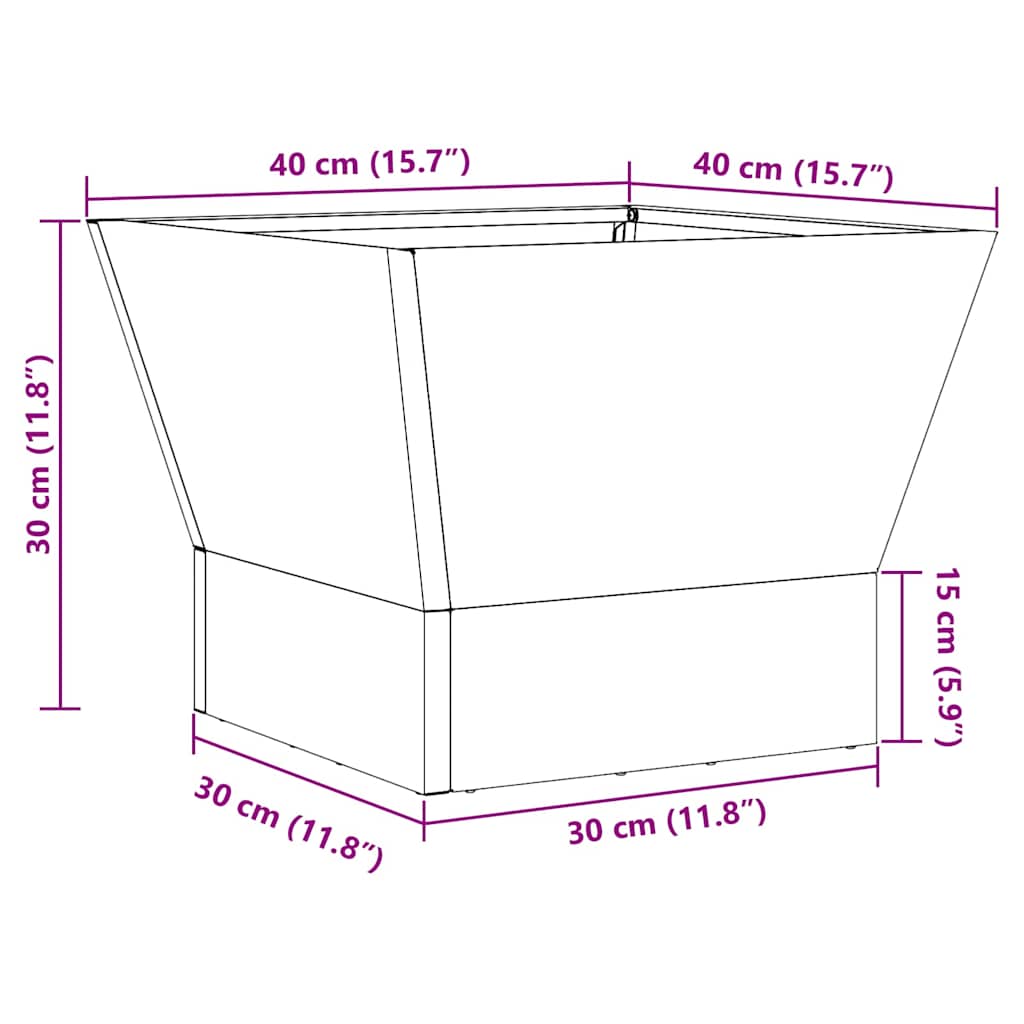 Eldstad Svart 40 x 40 x 35 cm Stål