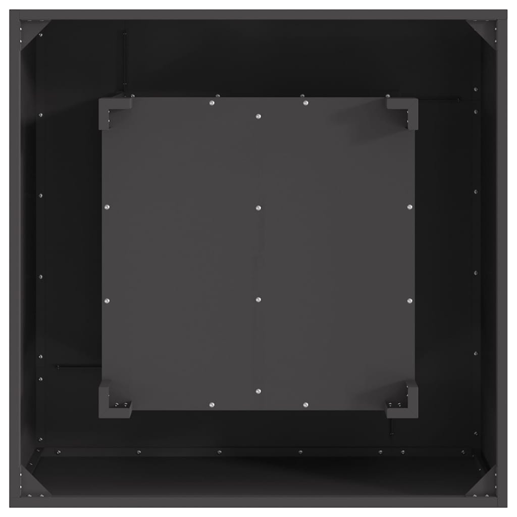 Eldstad Svart 80 x 80 x 40 cm Kallvalsat stål