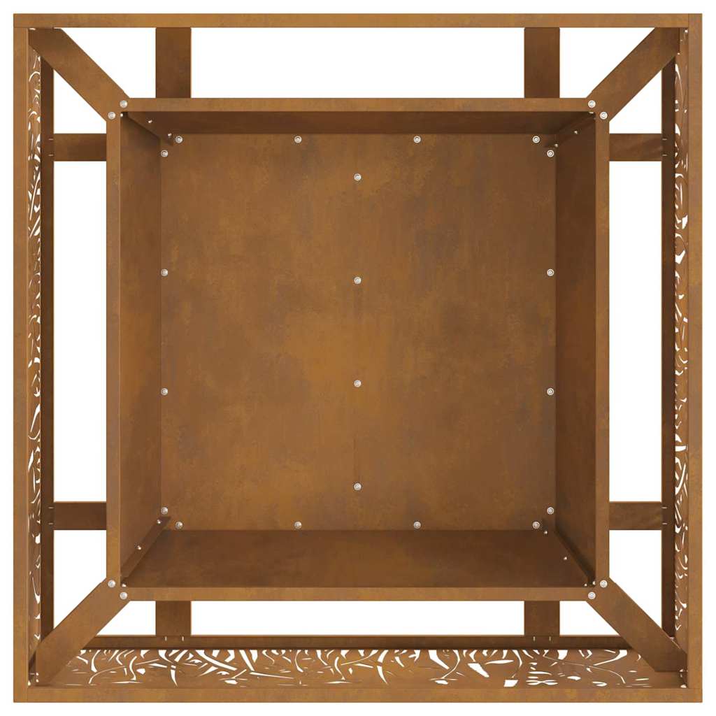 Eldstad Brun 80 x 80 x 30 cm cortenstål