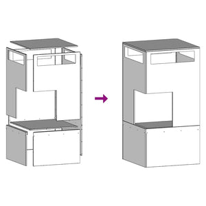Eldstad Svart 50 x 50 x 100 cm Stål