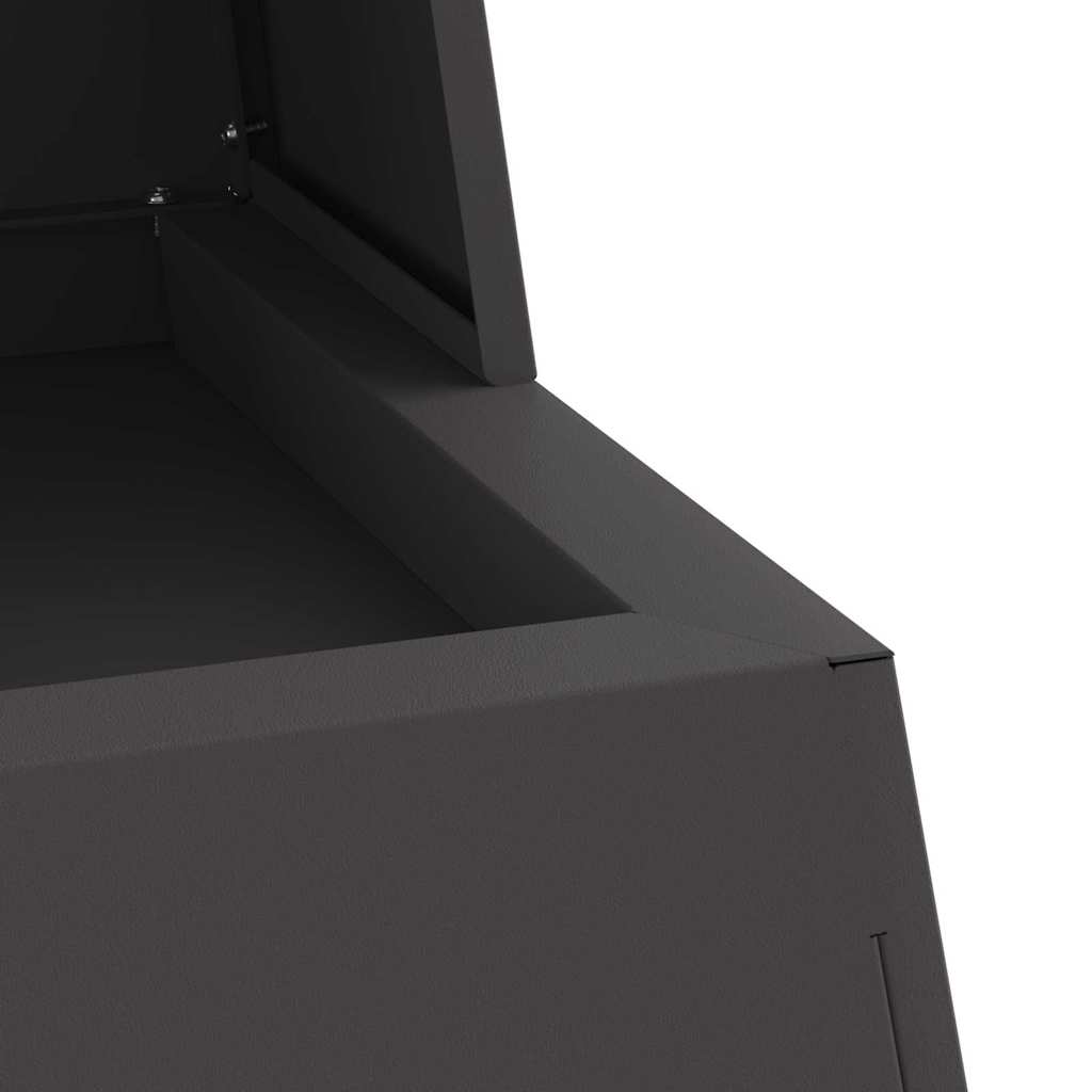 Eldstad Svart 60 x 35 x 100 cm Stål