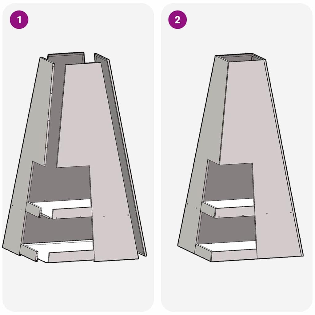 Eldstad Svart 50 x 50 x 100 cm Stål