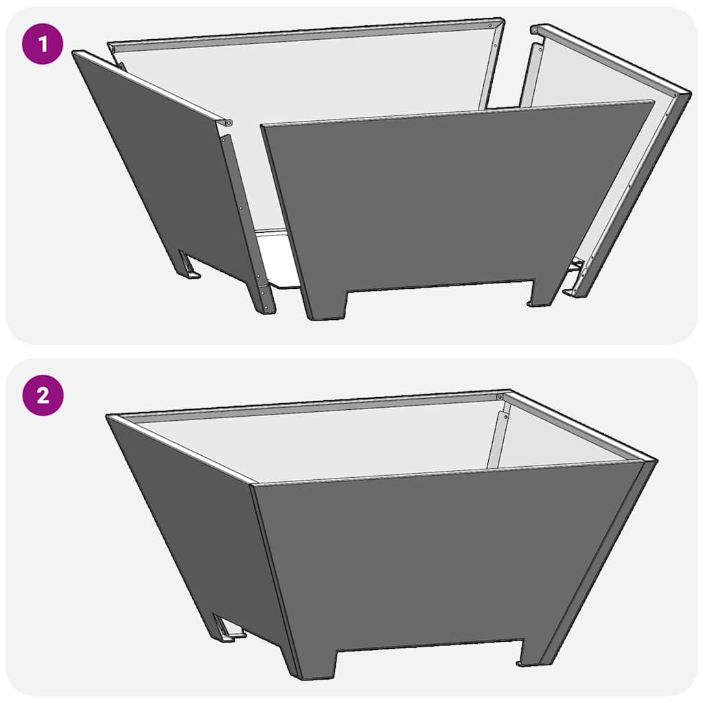 Eldstad Svart 60 x 60 x 30 cm Stål
