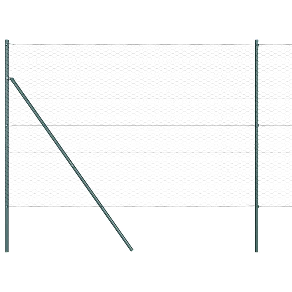 Stängselstolpe Grön 50 x 1,5 m (36 mm maskor) Stål och PVC