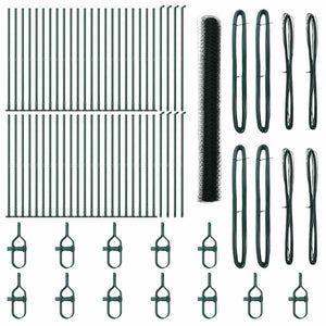 Stängselstolpe Grön 100 x 1,6 m (36 mm nät) Stål och PVC