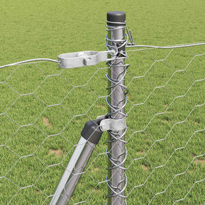 Stängselstolpe Silver 25 x 0,8 m (50 mm nät) Stål