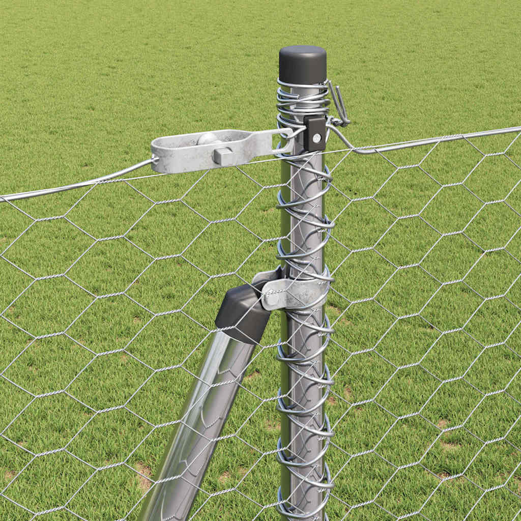 Stängselstolpe Silver 50 x 1,4 m (36 mm nät) Stål