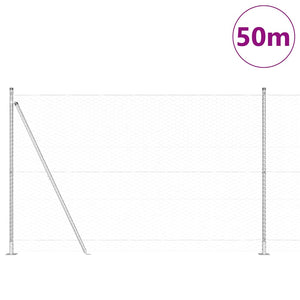 Stängselstolpe Silver 50 x 1,4 m (36 mm nät) Stål