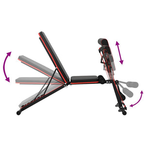 Vikbänk Svart 132 x 54 x 100 cm Stål