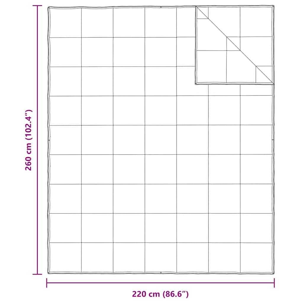 2-i-1 Duntäcke Vit 260 x 220 cm Fjäder