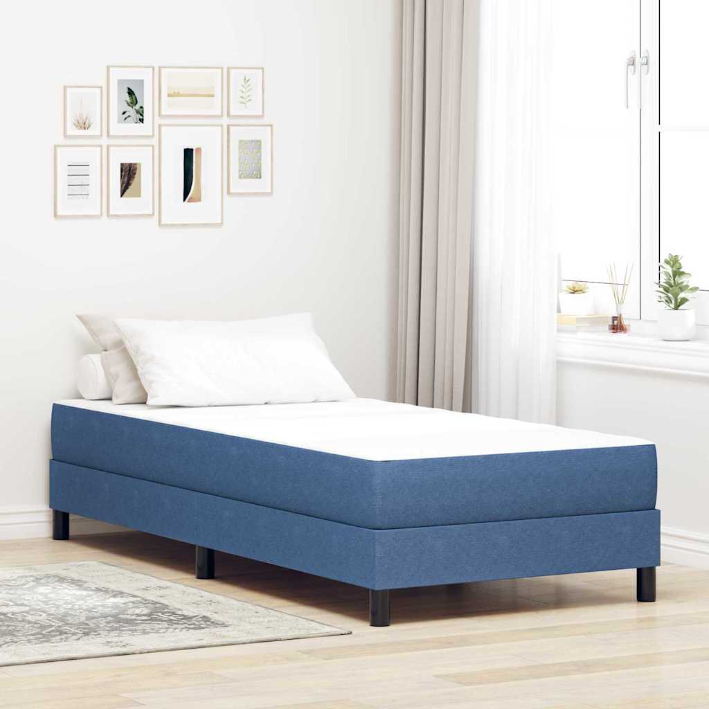 Sängmadrass med madrass Blå 90 x 200 cm tyg
