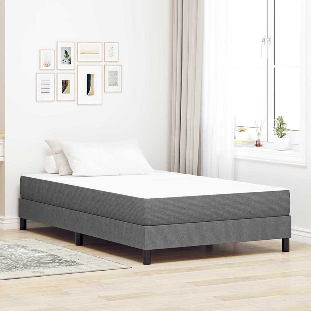 Sängmadrass med madrass Ljusgrå 120 x 190 cm tyg
