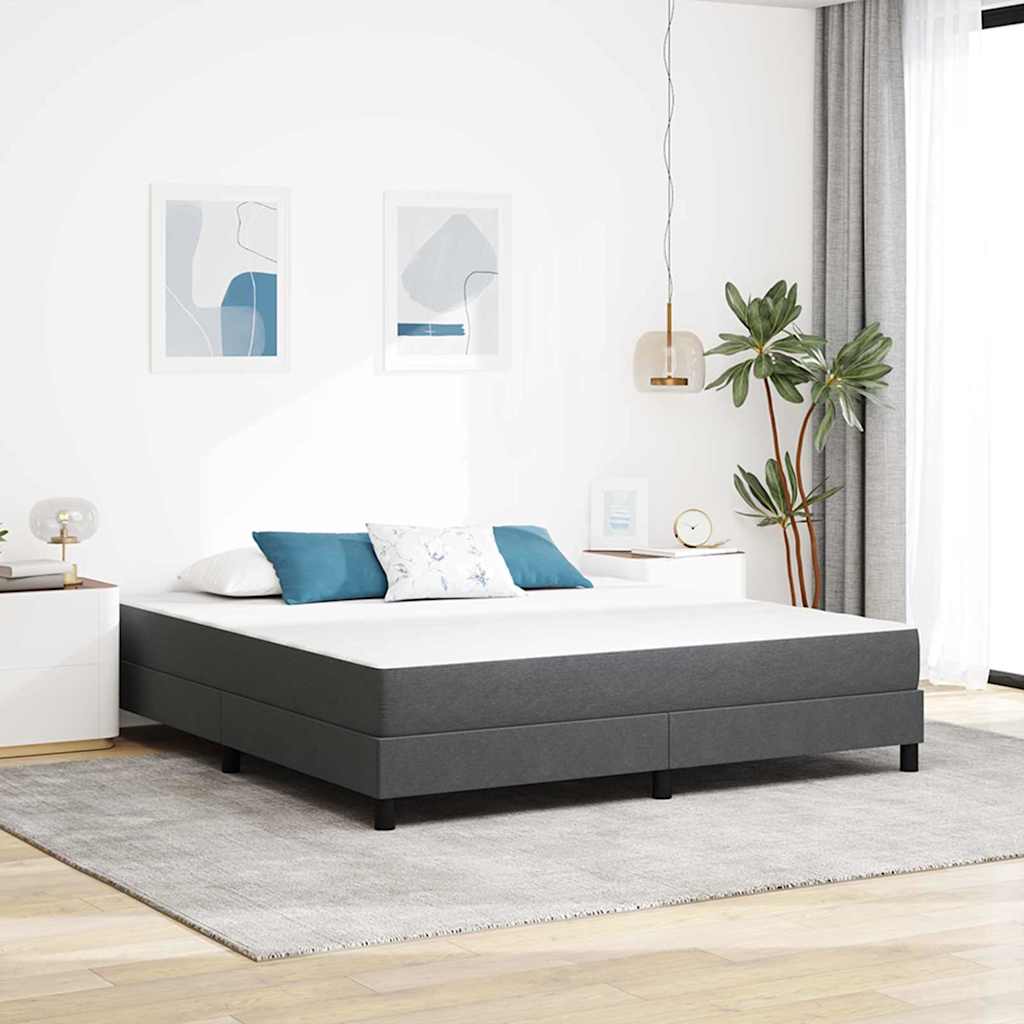 Sängmadrass med madrass Grå 180 x 200 cm tyg