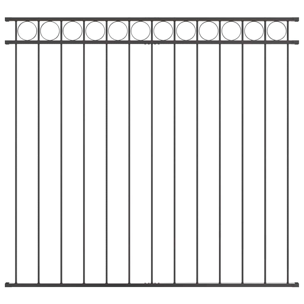 Staketdel Grå 170 x 150 cm Stål