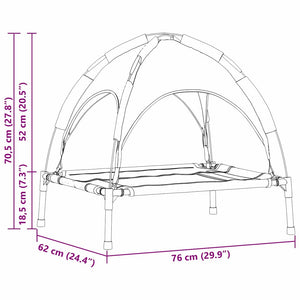 Hundsäng Brun m Stål