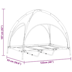 Hundsäng Brun xl Stål