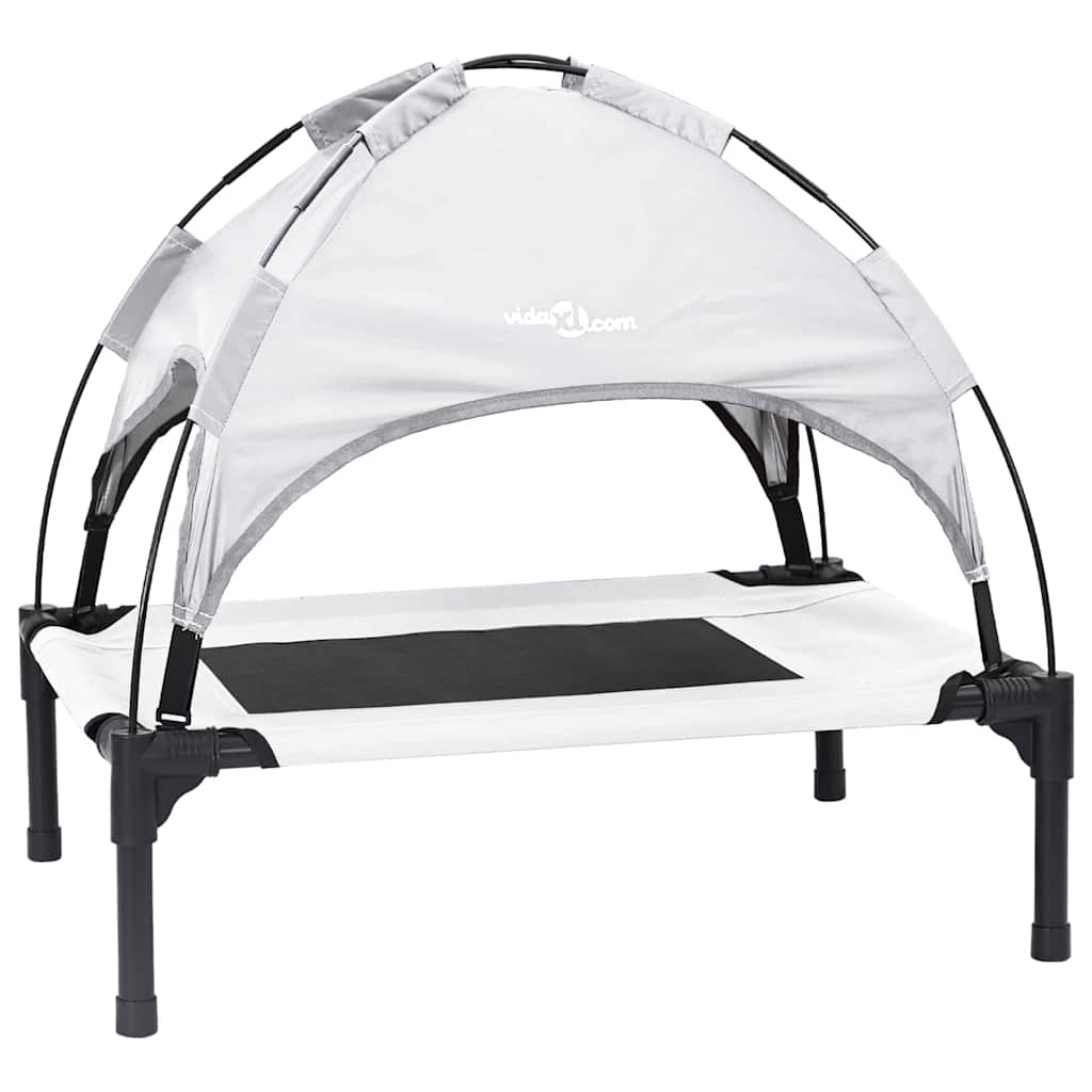 Hundsäng Silvergrå m Stål