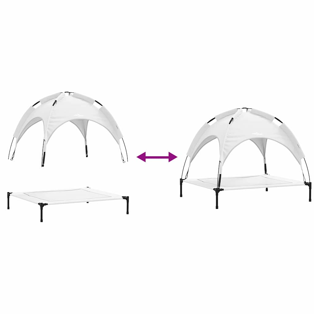 Hundsäng Silvergrå xl Stål