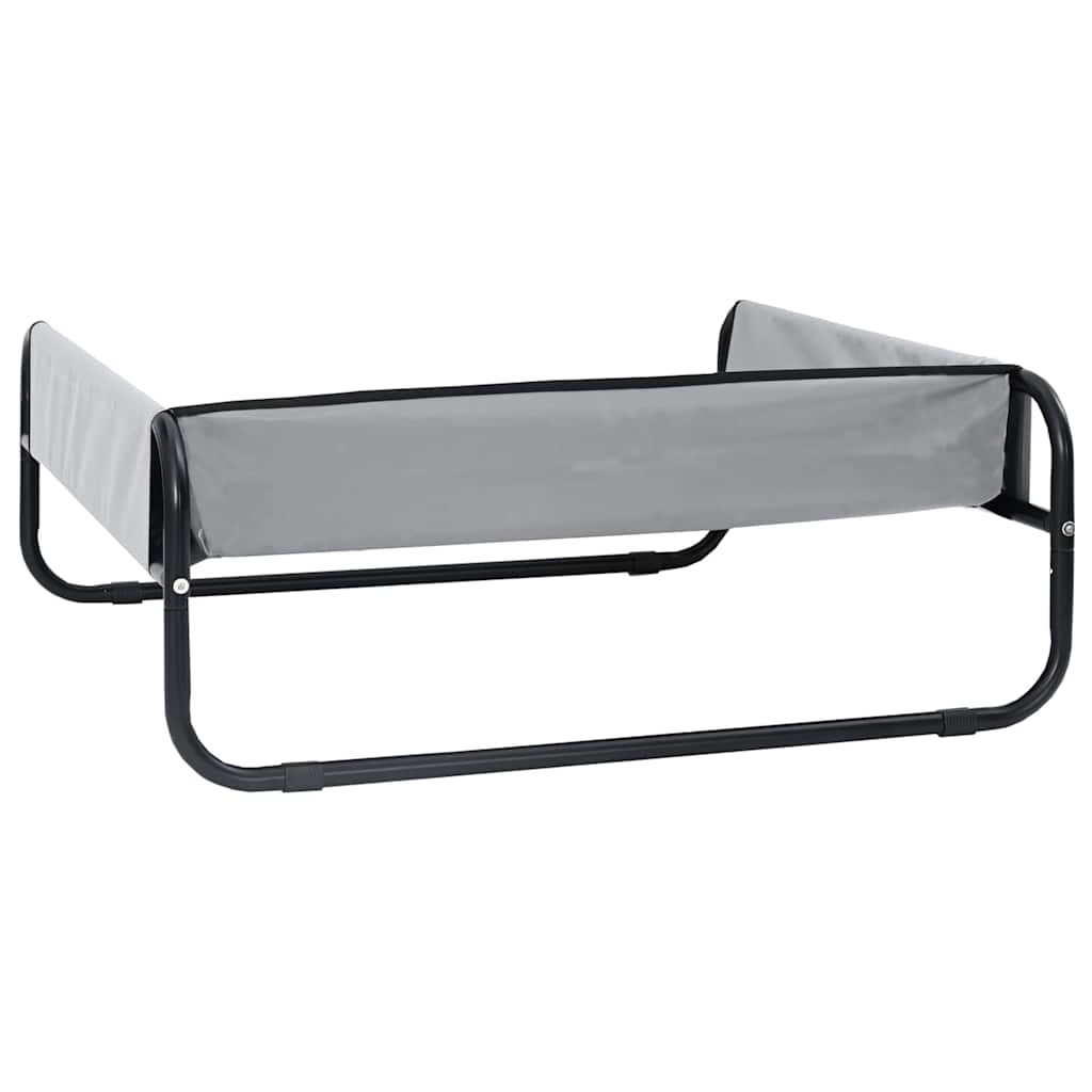 Hundsäng Ljusgrå s Oxford Tyg och Stål