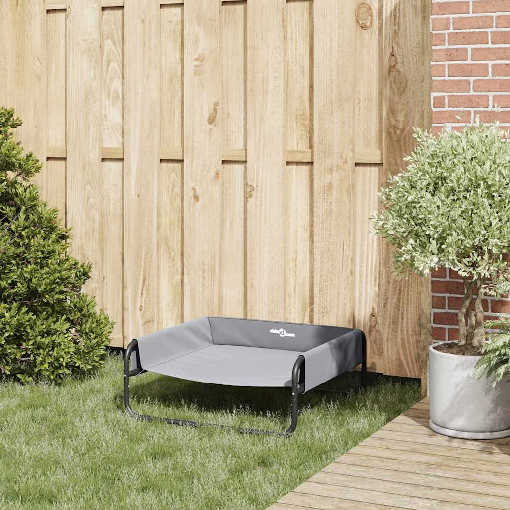 Hundsäng Ljusgrå 75 x 75 x 30 cm Stål