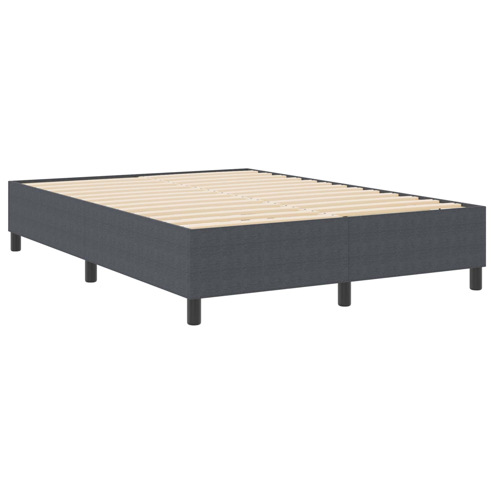 Plattform sängram Mörkgrå 140 x 190 cm Kordread tyg
