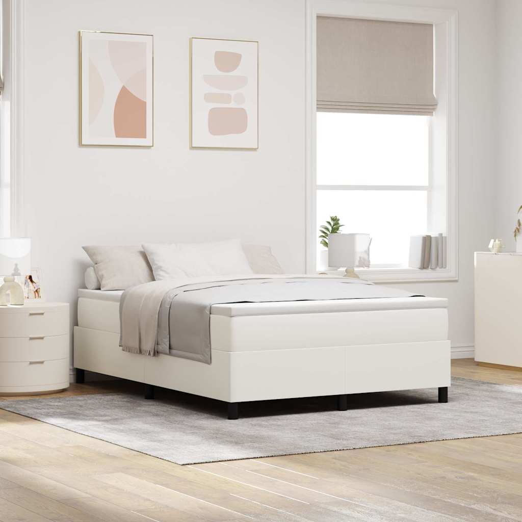 Plattform sängram Kräm 160 x 200 cm Kordread tyg