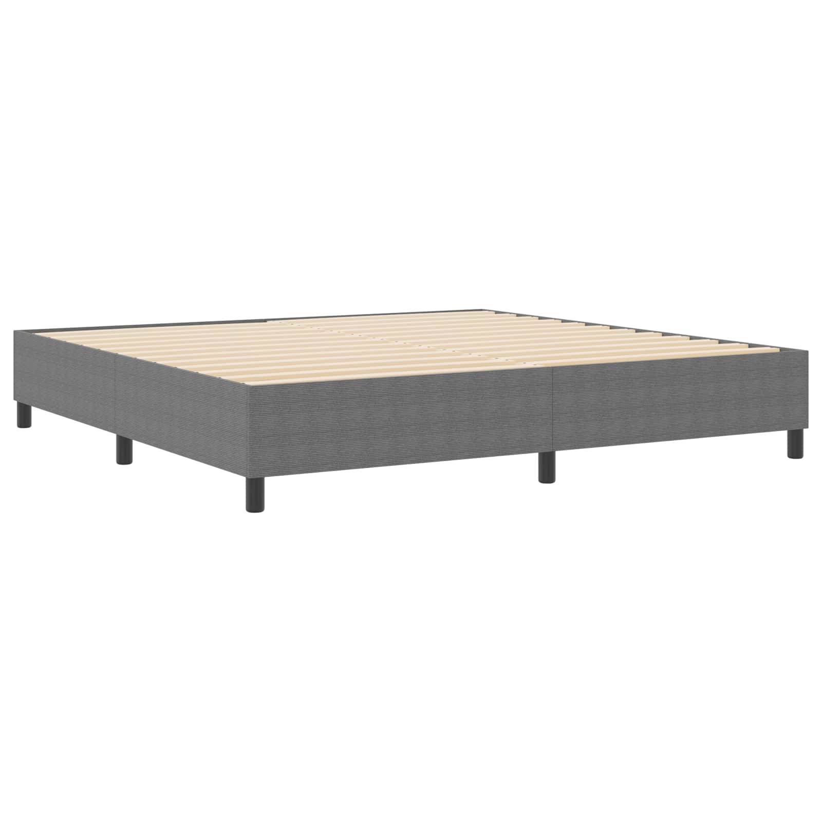 Plattform sängram Ljusgrå 200 x 200 cm Kordread tyg