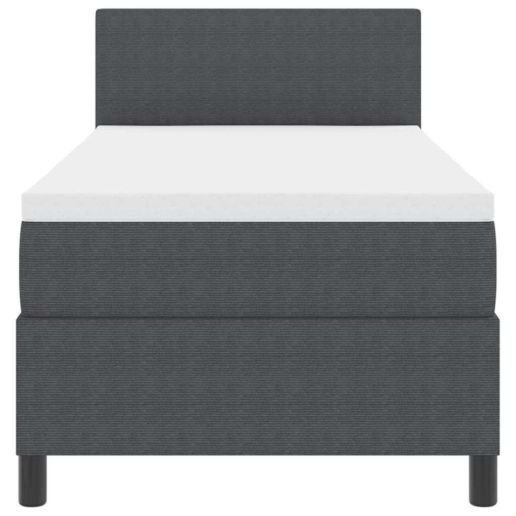 Bäddfjäder Mörkgrå och Vit 203 x 80 x 88 cm Mockatyg