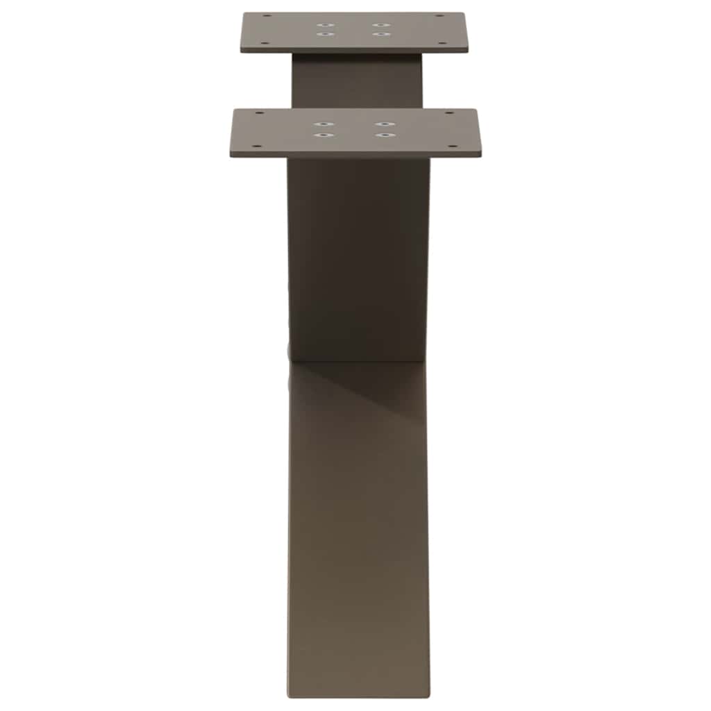Soffbordsben X-formade 2 st naturstål 60x(30-31) cm stål