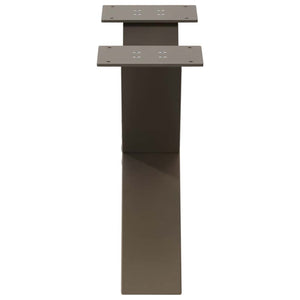 Soffbordsben X-formade 2 st naturstål 60x(30-31) cm stål