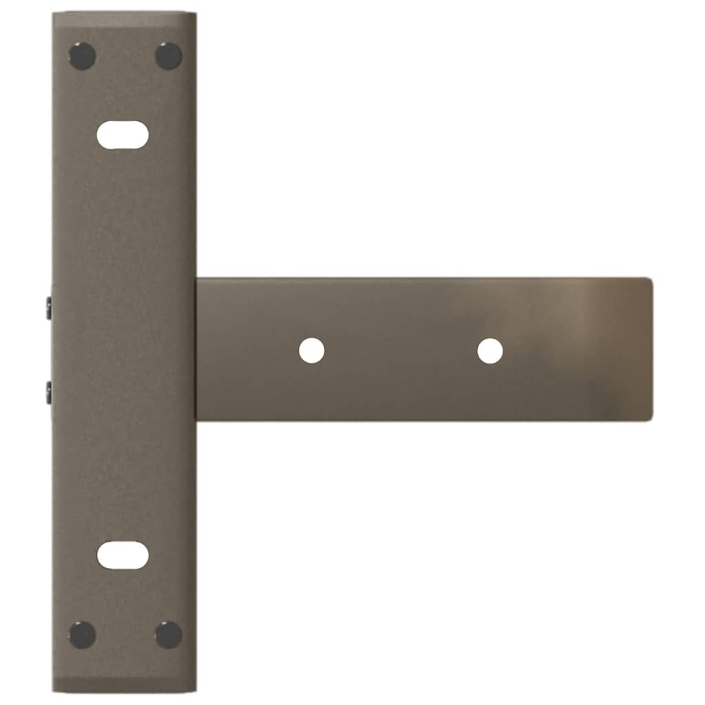 Konsolbordsben T-formade 2 st svarta 38x25x(72-73) cm stål