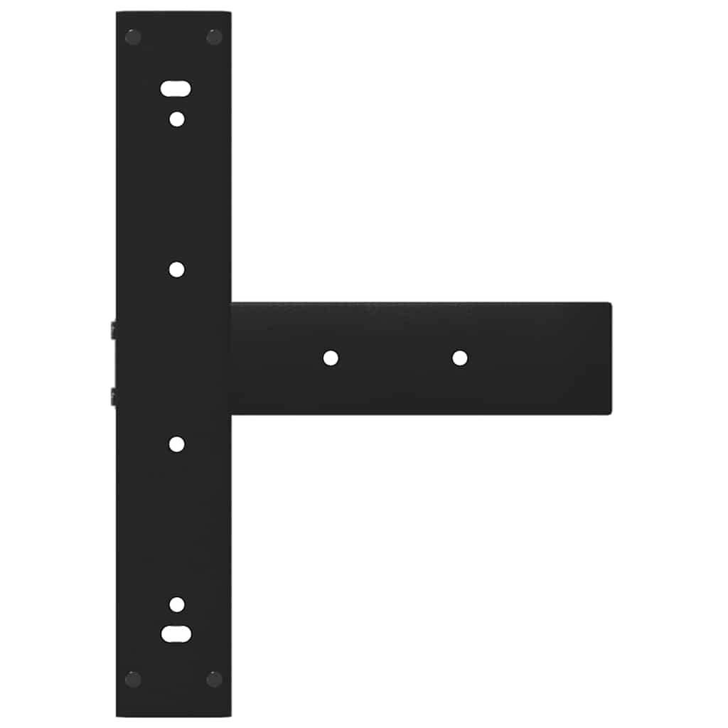 Barbordsben T-formade 2 st svarta 40x35x(110-111) cm stål