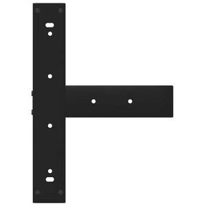 Barbordsben T-formade 2 st svarta 40x35x(110-111) cm stål