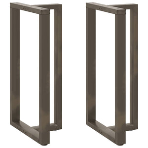 Barbordsben T-formade 2 st svarta 60x35x(110-111) cm stål