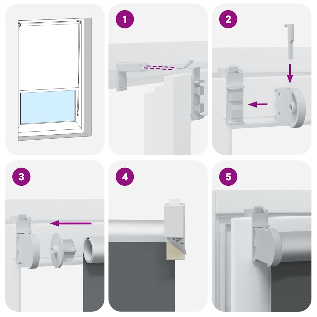 Rullgardin mörkläggning ljusgrå 140x230 cm tyg bredd 136,6 cm