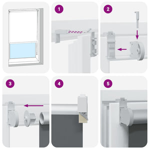 Rullgardin mörkläggning ljusgrå 140x230 cm tyg bredd 136,6 cm
