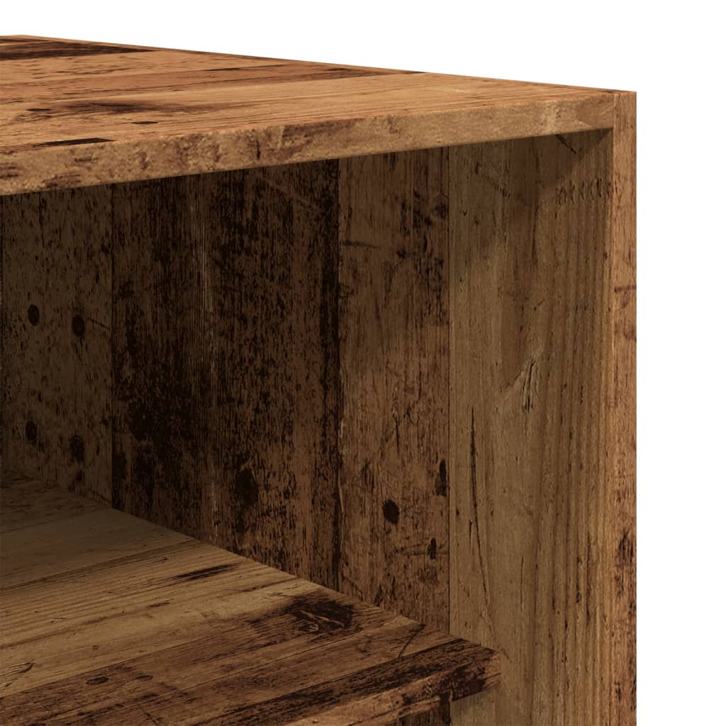 Garderob åldrat trä 80x50x200 cm konstruerat trä