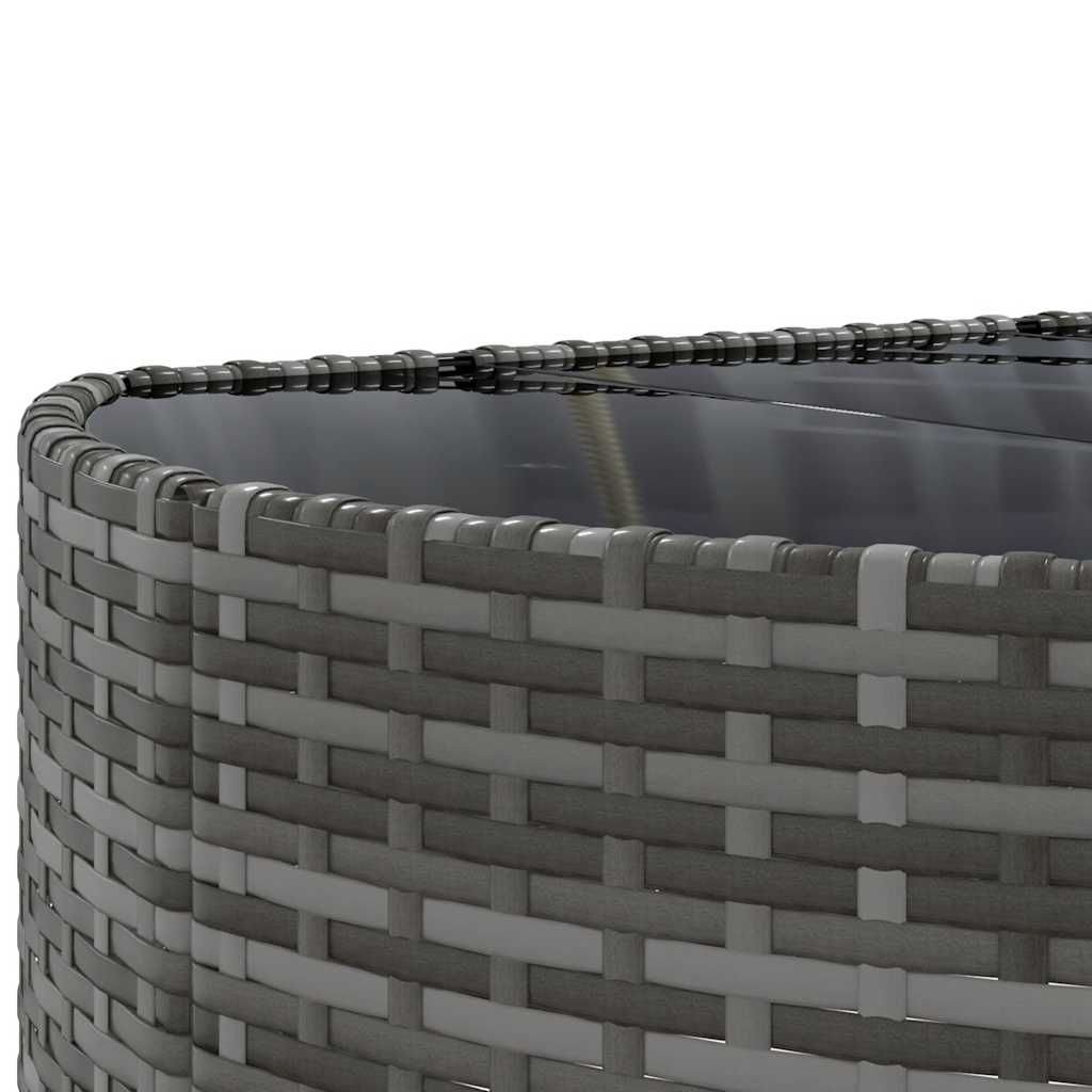 Loungegrupp för trädgården med dynor 8 delar grå konstrotting