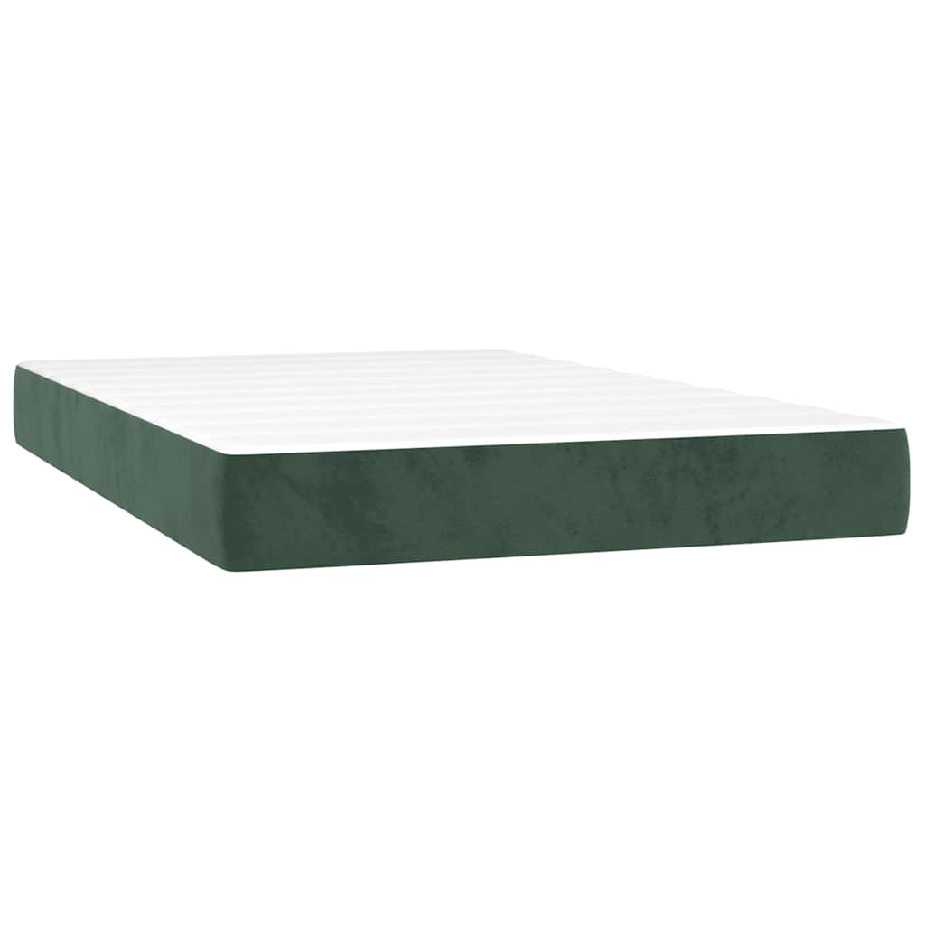 Pocketresårmadrass medium mörkgrön 120x220x20 cm sammet