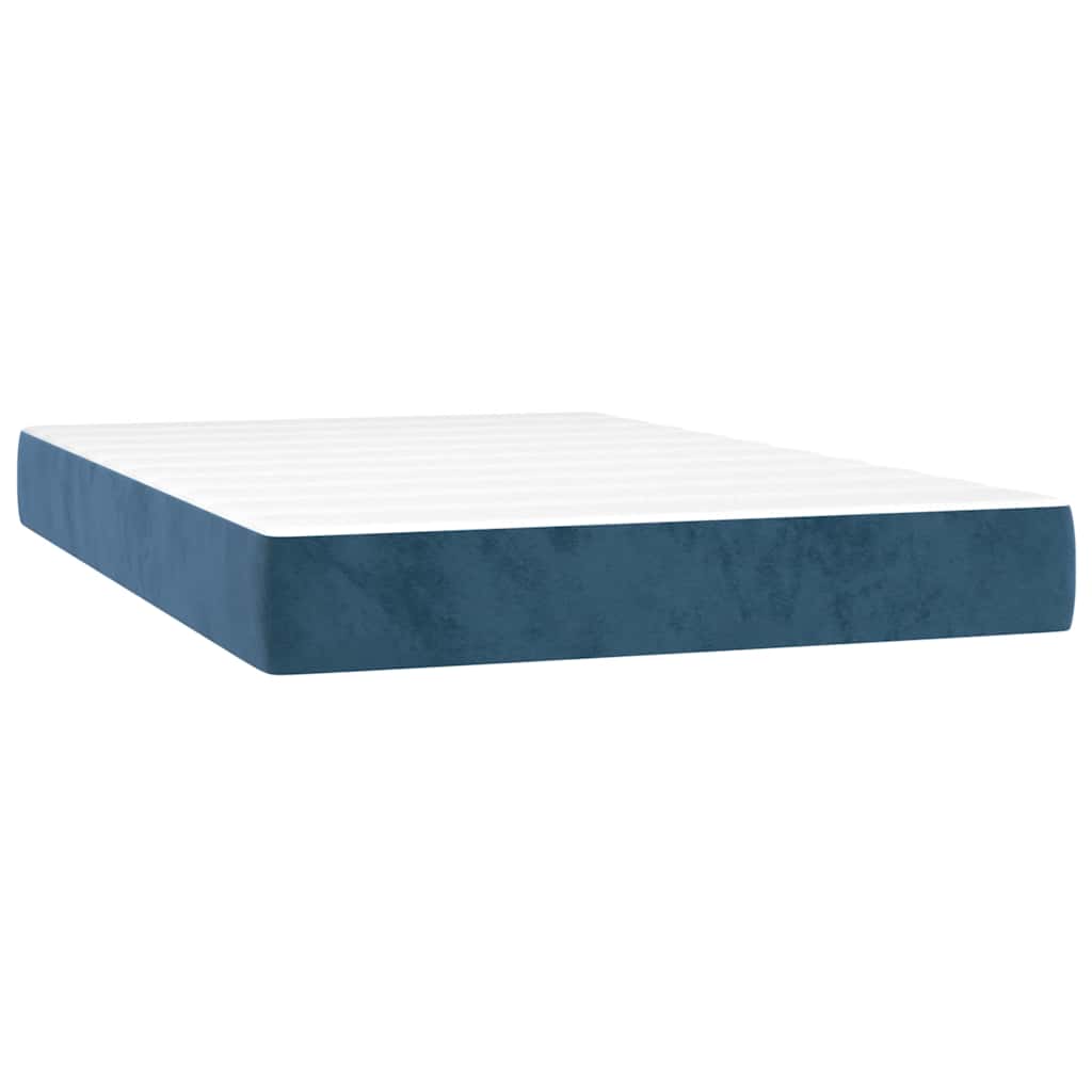 Pocketresårmadrass medium mörkblå 120x220x20 cm sammet