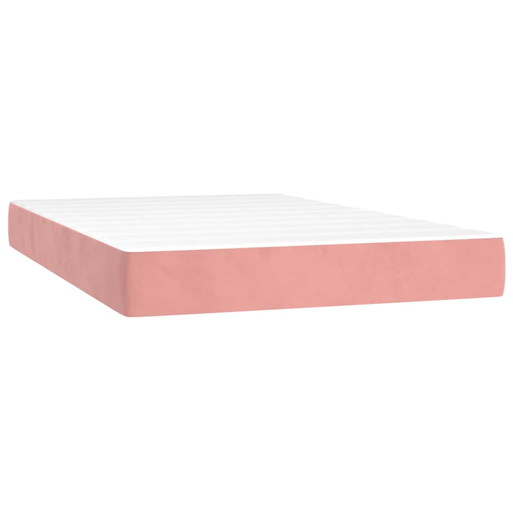 Pocketresårmadrass medium rosa 120x220x20 cm sammet